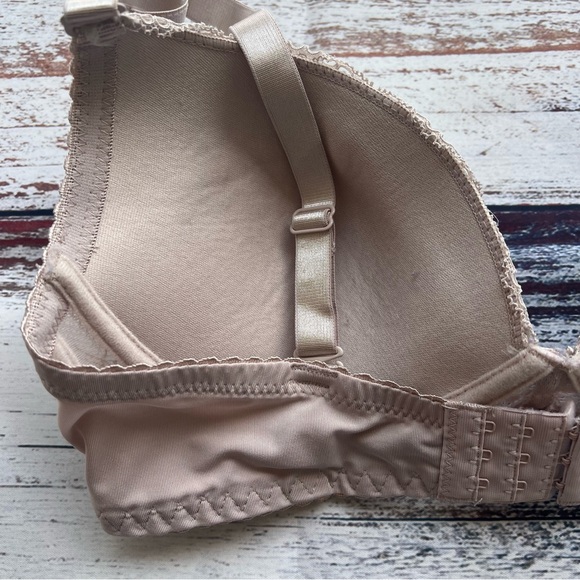 Rene Rofe Smart & Sexy Elegant Lace Underwire Push-up Bra - Cream - Picture 10 of 11